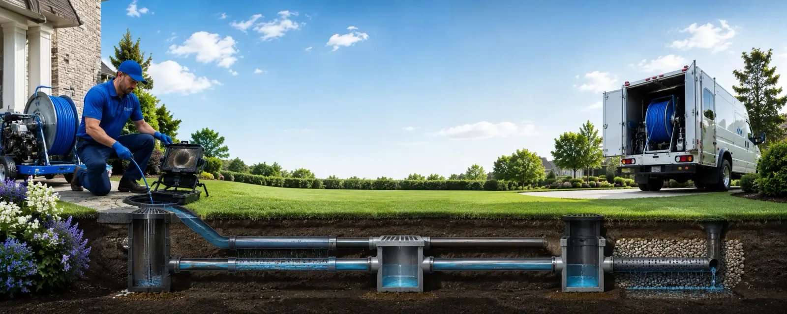 Outdoor drain cleaning information for White Plains, KY